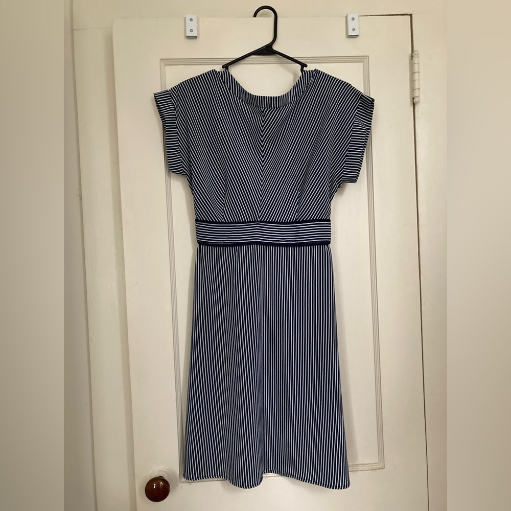 Knee length, Navy Blue, formal dress